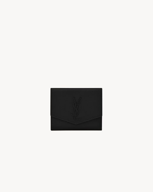 Saint Laurent Black Uptown Compact Wallet