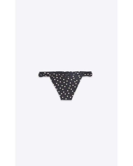 Saint Laurent Black Dotted Bikini Bottoms