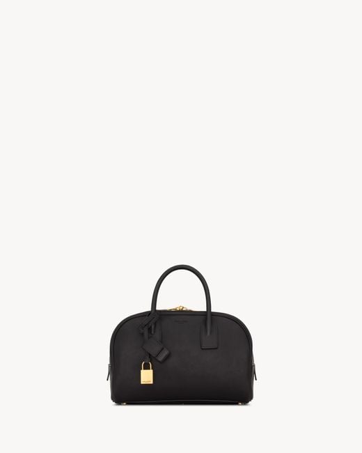 Sac De Jour Boston En Cuir Grainé Saint Laurent en coloris Black