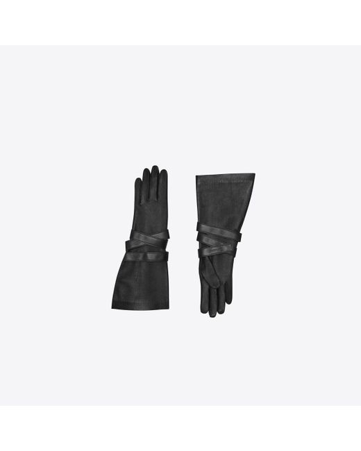 Saint Laurent Black Aviator Gloves