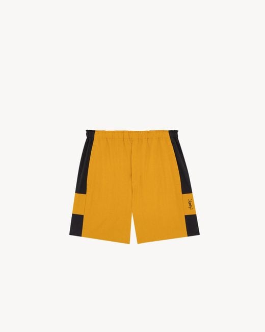 Saint Laurent White Cassandre Bermuda Shorts