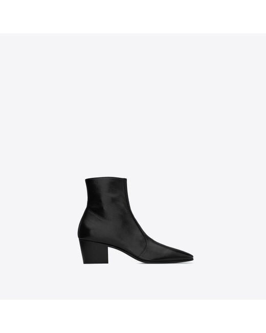 Saint Laurent Black Vassili Zipped Boots for men