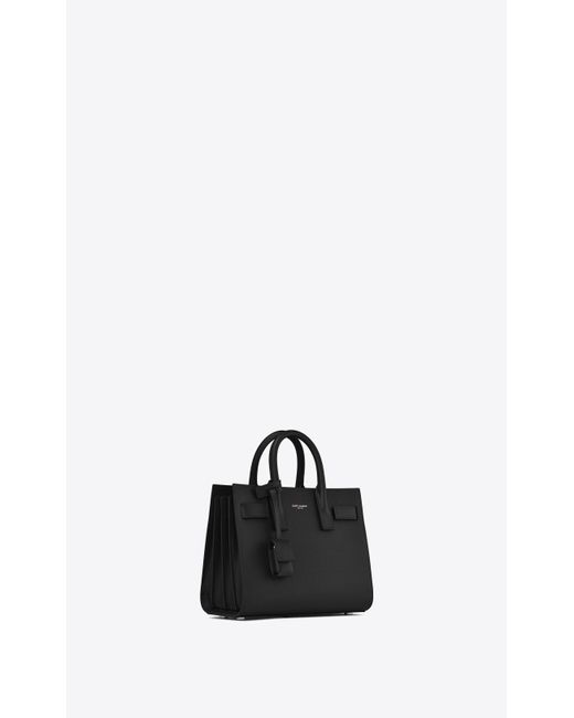 Saint Laurent Black Sac De Jour Nano En Cuir Grainé