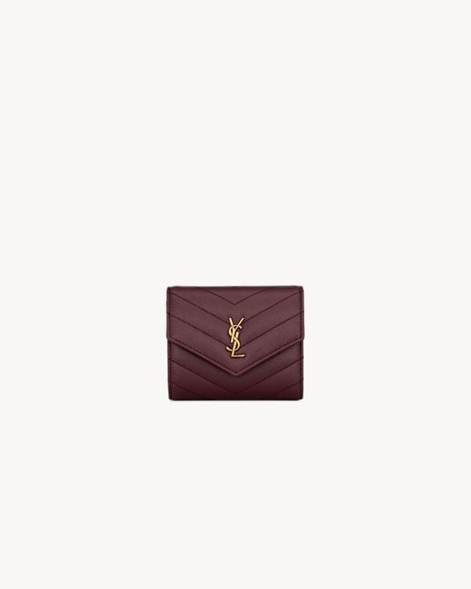 Saint Laurent White Cassandre Multi-Fold Wallet
