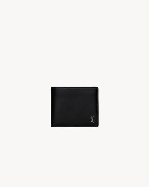 Saint Laurent White Tiny Cassandre East/West Wallet for men