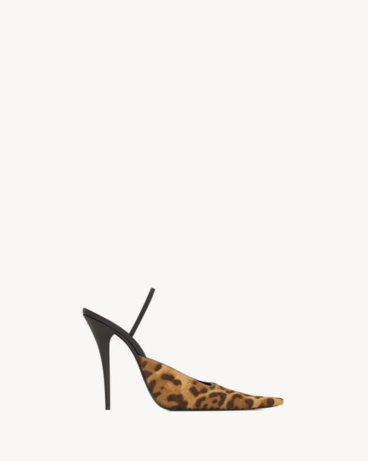 Saint Laurent Women's White Tuileries Slingback Pumps