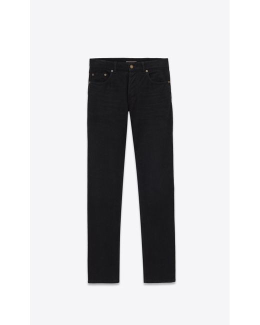 Saint Laurent Straight-leg Jeans In Spring Black Corduroy for men