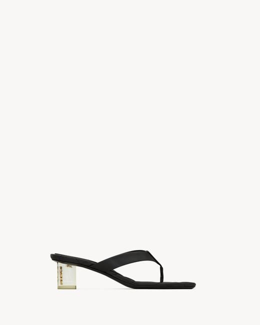 Saint Laurent White Sip Sandals