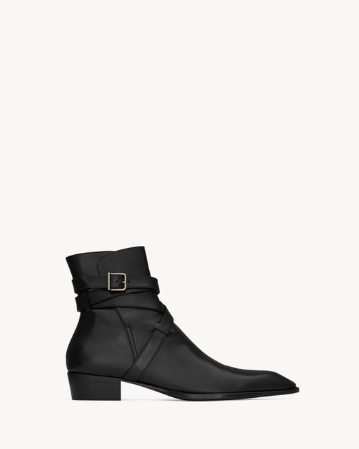Saint Laurent Black Aurelien Jodhpur Boots for men