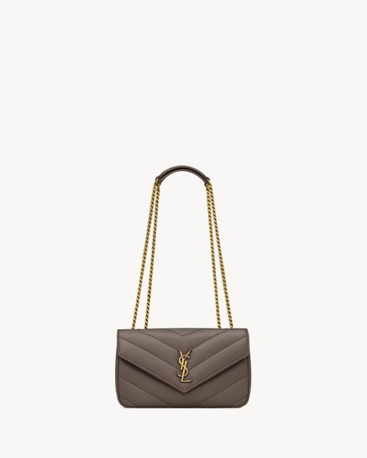 Loulou Small En Cuir Matelassé Saint Laurent en coloris Natural