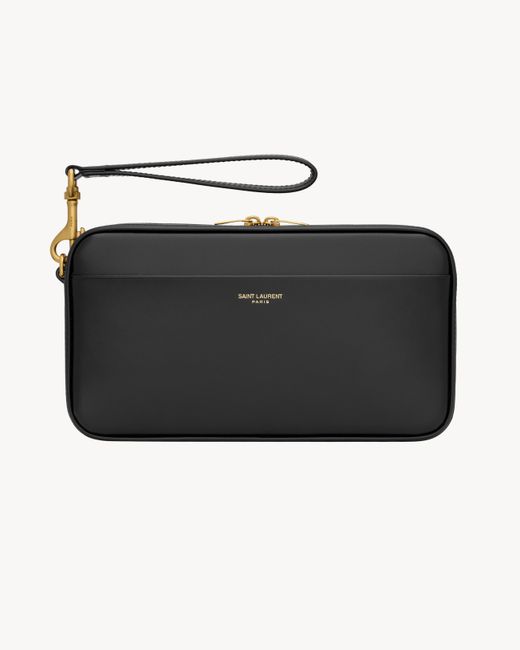 Saint Laurent Black Mini Travel Pouch for men