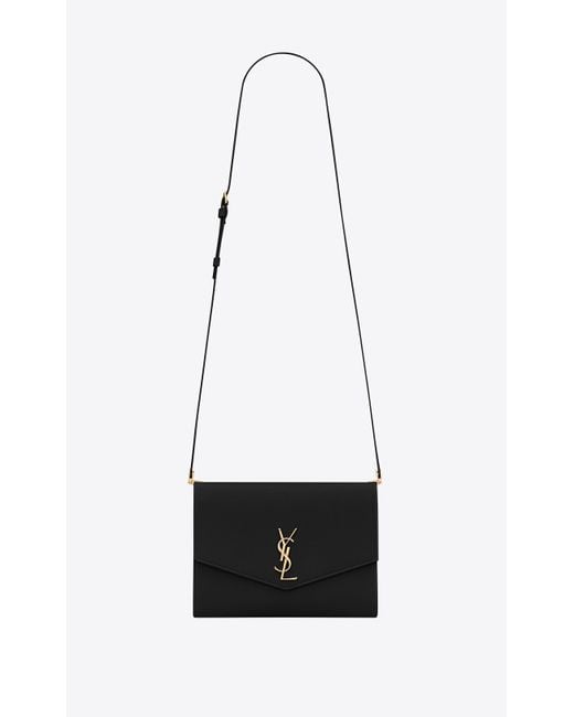 Saint Laurent Uptown Mini Strap Bag in Black Lyst