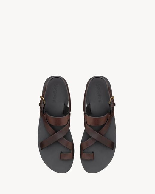 Saint Laurent Black Ios Sandals for men