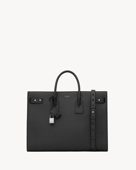 Saint Laurent Black Sac De Jour Large In Grained Leather for men