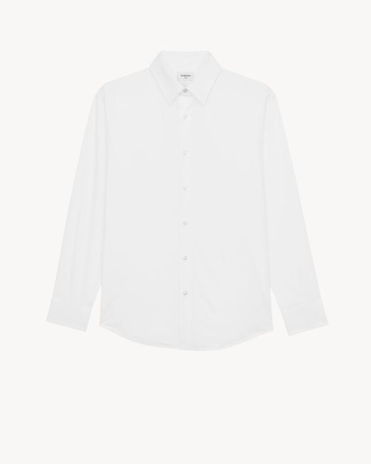 Saint Laurent White Cassandre Shirt for men