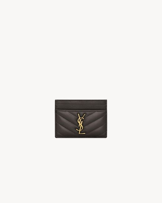 Saint Laurent White Cassandre Card Case