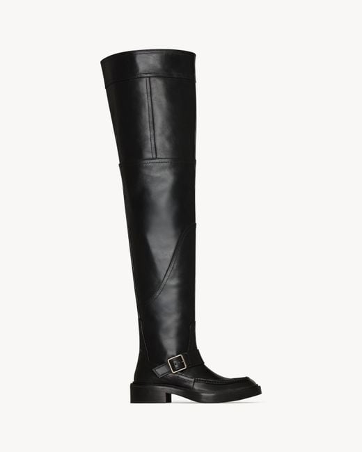 Saint Laurent Black Joe Over-The-Knee Boots