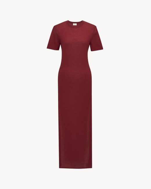 Saint Laurent Red Knit Dress