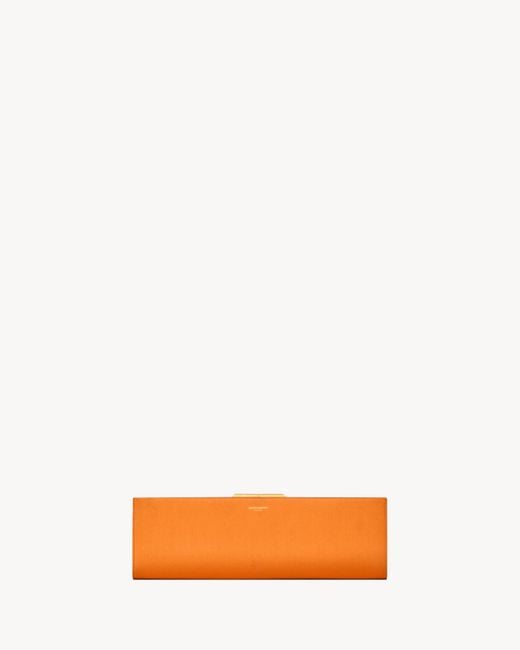 Saint Laurent Orange Midnight Large Clutch