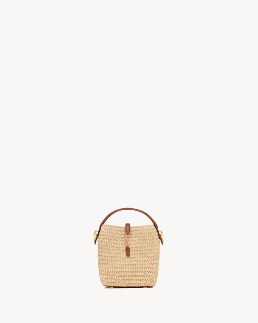 Saint Laurent Le 37 ミニ（ラフィア） ホワイト Natural