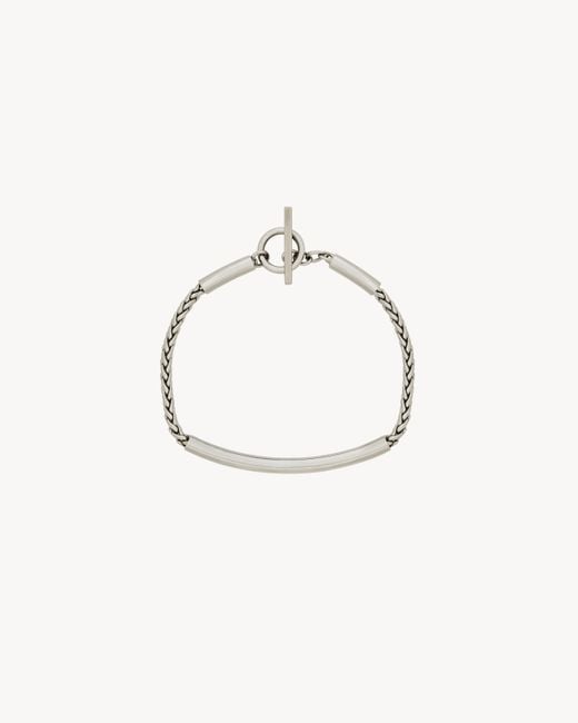 メンズ Saint Laurent Saint Laone Sizerent チューブチェーンブレスレット（メタル） Metallic