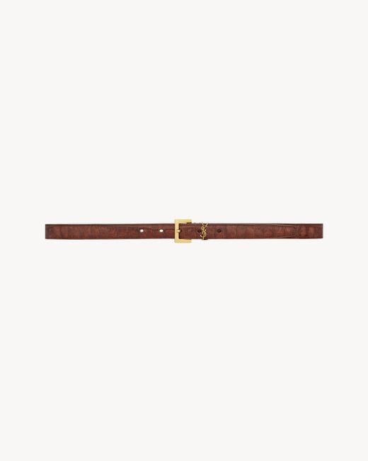 Saint Laurent Natural Cassandre Thin Belt