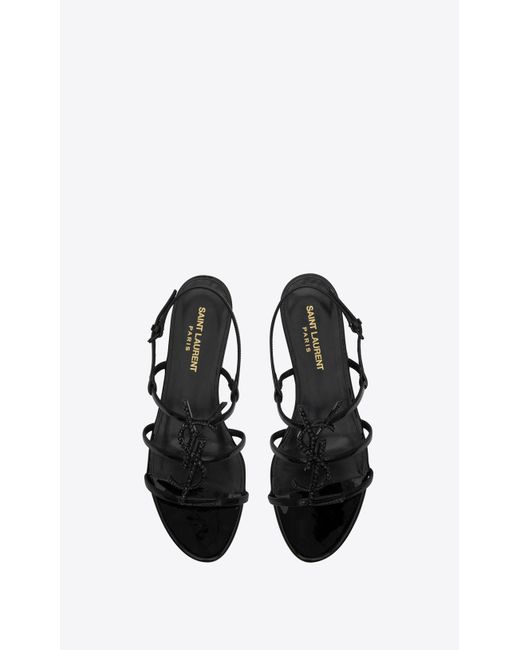 saint laurent cassandra sandals flat