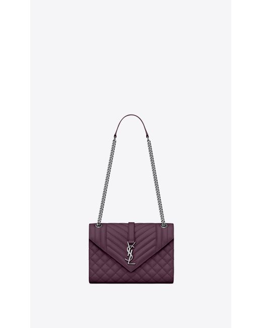 Saint Laurent Purple Envelope Medium Bag