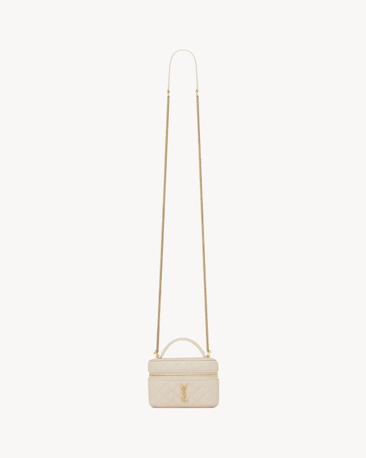 Saint Laurent Natural Gaby Micro Vanity Bag