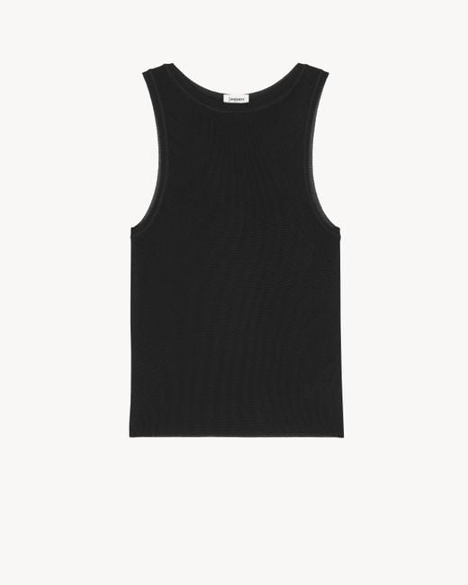 Saint Laurent Multicolor Ribbed Knit Tank Top