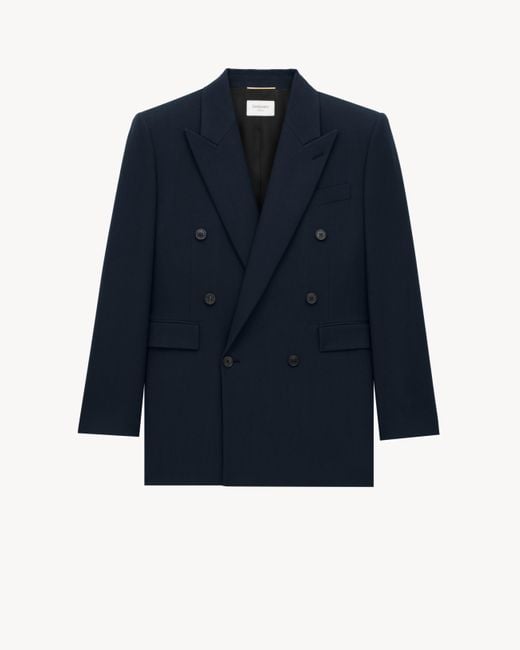 Saint Laurent Blue Long Jacket