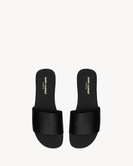 メンズ Saint Laurent Saint Laone Sizerent カーライル スライド（サテンクレープ） Black