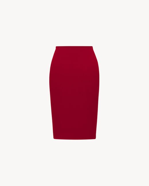 Saint Laurent Saint Laone Sizerent ペンシルスカート（サテン） Red