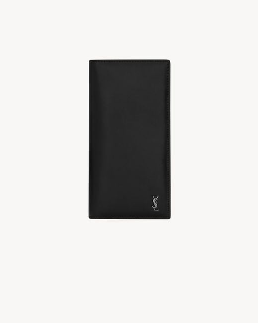 Saint Laurent White Tiny Cassandre Continental Wallet for men