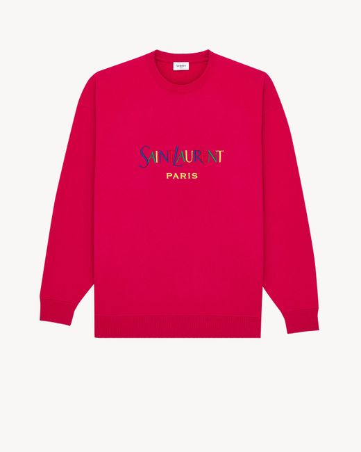 Saint Laurent Red Paris Sweatshirt