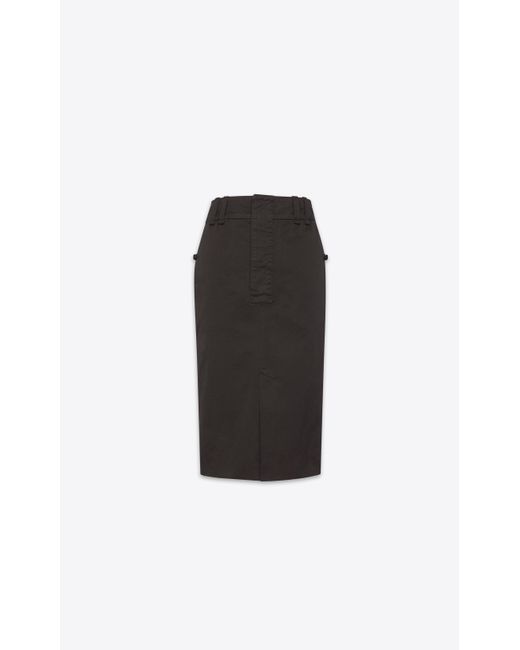 Saint Laurent Black Pencil Skirt