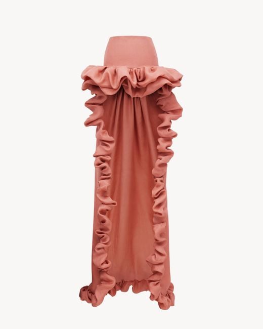 Saint Laurent Red Bubble Cascade Skirt