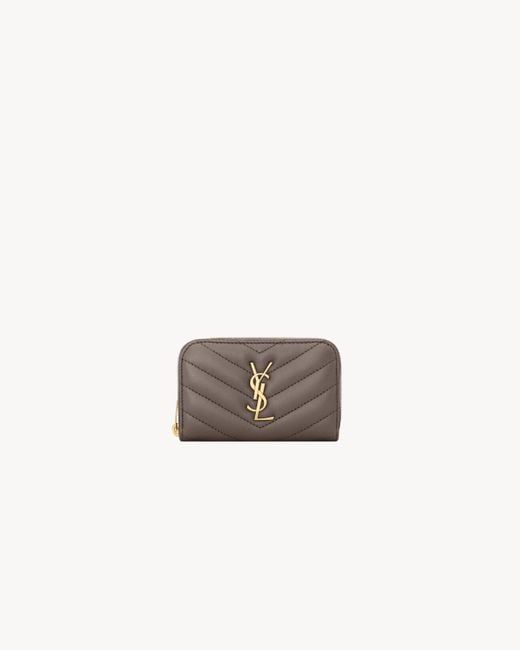 Cassandre Porte-Monnaie En Cuir D'Agneau Saint Laurent en coloris White