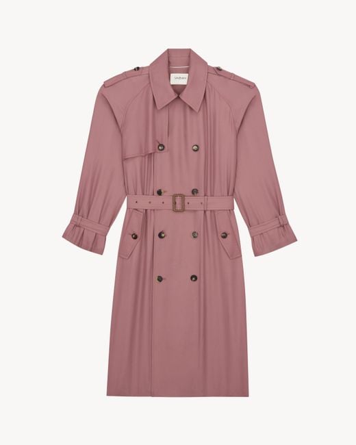 Saint Laurent Pink Trench Coat for men