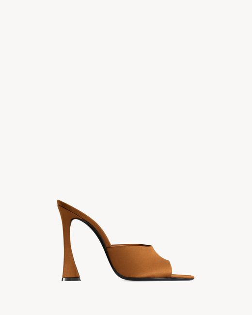 Saint Laurent White Hall Mules