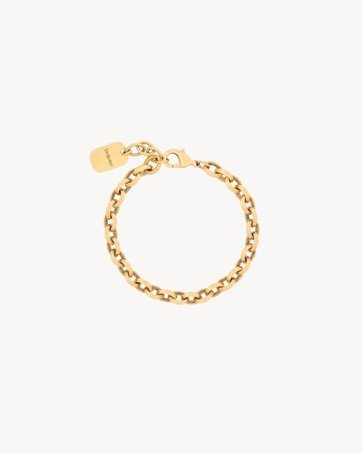 Saint Laurent Metallic Peaked Chain Bracelet for men