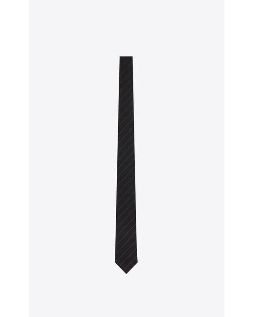 Saint Laurent Black Striped Tie for men