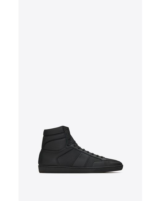 Saint Laurent Court Classic Sl/10h In Perforated And Grained Leather in  Black for Men | Lyst Canada