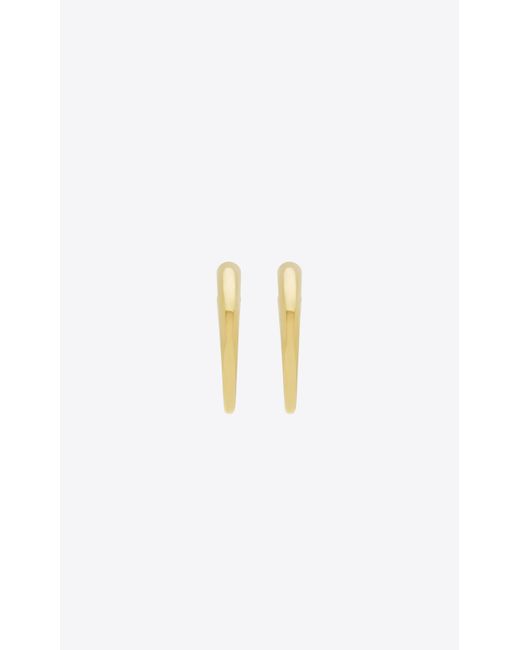 Saint Laurent Metallic Organic Hoop Earrings
