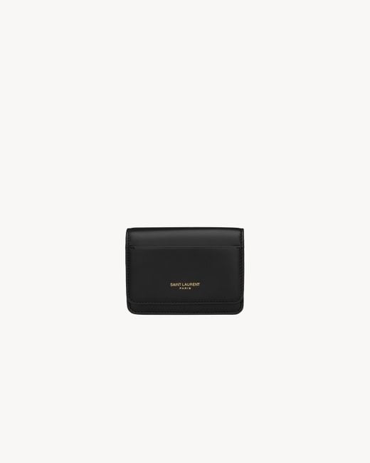 Saint Laurent White Paris Business Card Case for men