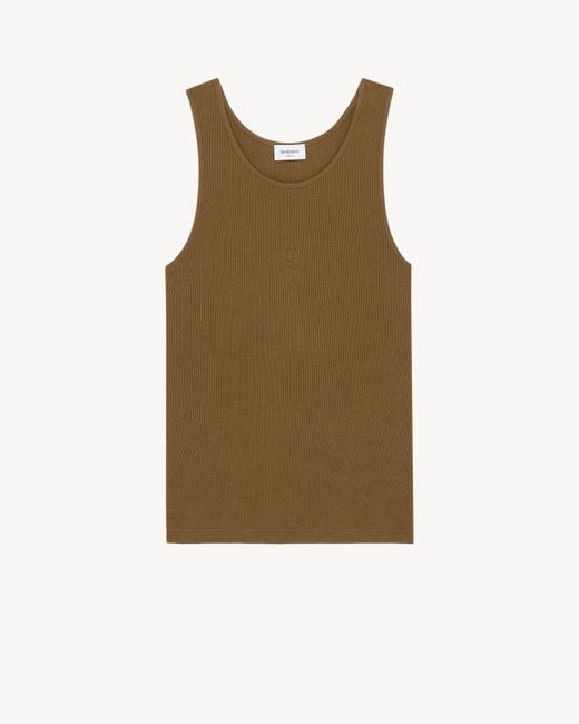 Saint Laurent Green Cassandre Tank Top