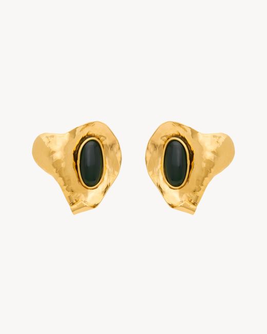 Saint Laurent Multicolor Saint Laone Sizerent Petal Earrings