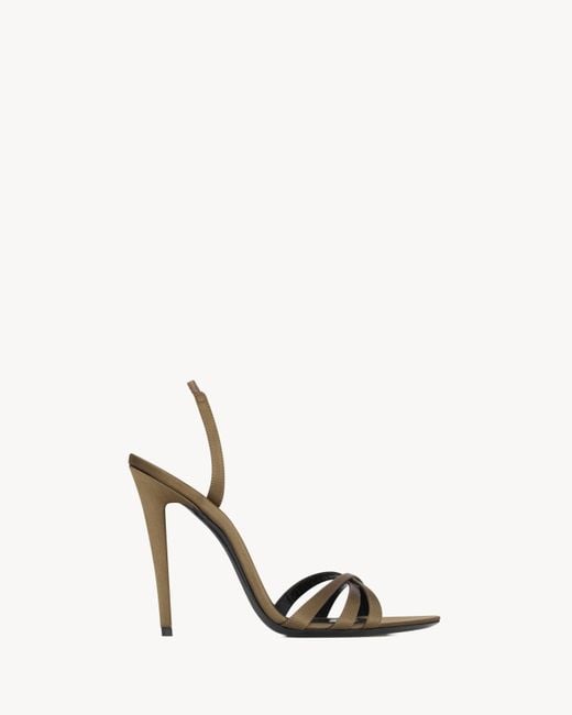 Saint Laurent White Kate Sandals