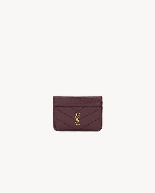 Saint Laurent Purple Niki Card Case