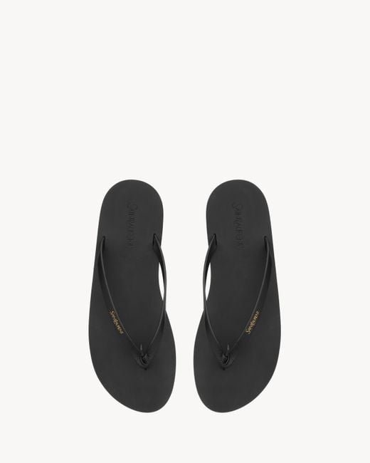 Saint Laurent Black Pool Flip-Flops for men